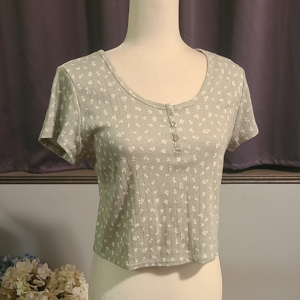 Jyst Polly NWT Floral Button-Up Top - Girl's XL